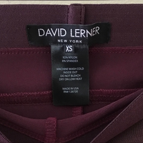 David Lerner Barlow Oxblood Coated Legging Pants - Picture 6 of 11